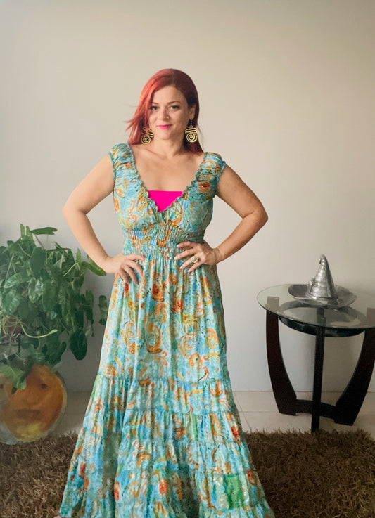 Vestido Anala Turquesa